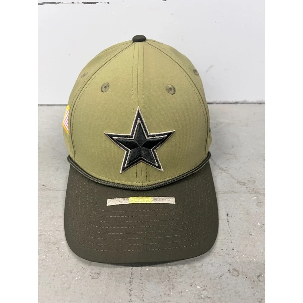 New Era Dallas Cowboys 2025 Salute to Service 39THIRTY Hat Men M/L Green Cap NWT